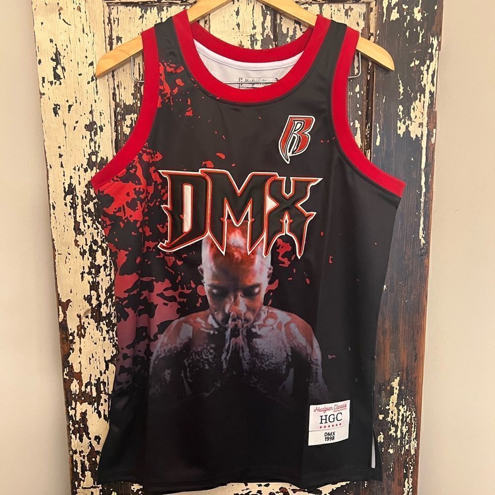 DMX Ruff Ryders Men's Headgear Classics Premium Embroidered Basketball Jersey. M